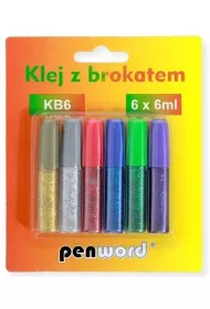 Penword Klej z brokatem 6x6ml