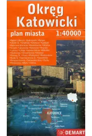 Okr�g katowicki 1:40000 plan miasta city Demart