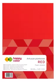 Happy Color Arkusze piankowe czerwone A4 5 szt.