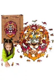 Puzzle drewniane eko 133 el. Lew afryka�ski A3 Maksik