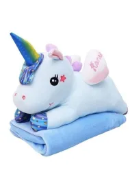 Maskotka przytulanka jednoro�ec niebieski 55cm LeanToys