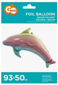Godan Balon foliowy DELFIN, t�czowy - 93 cm