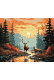 Ideyka Malowanie po numerach - Elegancki jele� 40x50cm
