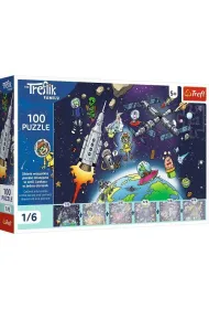 Puzzle UFT 100 el. Treflinka w kosmosie Rodzina Treflik�w 16541