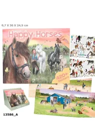 Zestaw kreatywny z naklejkami Happy Horses 13586A