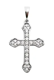 Zawieszka Krzy�yk z Cyrkoniami 26x17mm