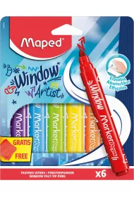 Maped Flamastry do szyb Window Marker'Peps 6 szt.