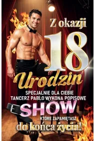 Yeku Karnet Urodziny 18 2K Tancerz Pablo