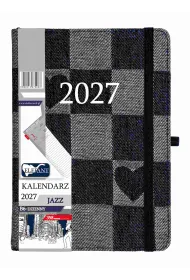 Kalendarz 2027 Jazz B6 dzienny jeans-serca