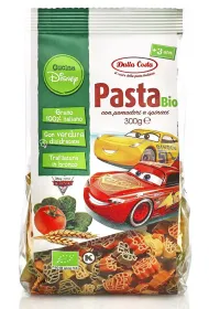 Makaron semolinowy tr�jkolorowy Disney Auta 300 g Bio