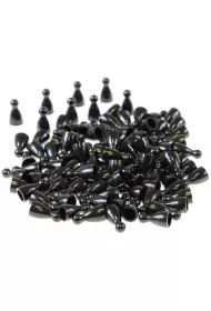 Pionki do gry z gwk - czarne Plastic Polska