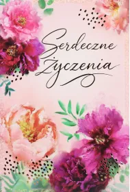 Karnet okazjonalny B6 z kopert� Urodziny Kwiaty PAN DRAGON STAR-162