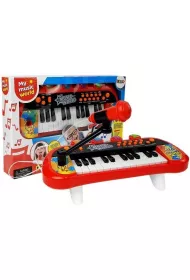 LeanToys Keyboard 24 klawisze USB czerwony