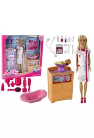 Lalka pielgniarka + akcesoria Leantoys