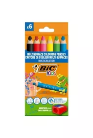 Bic Kredki o��wkowe + temper�wka 6 szt.