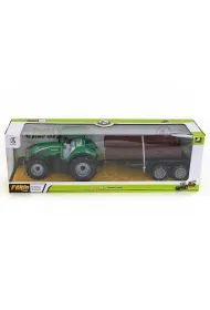 Traktor z przyczep� i drewnem Adar