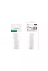PartyDeco Wst��ka szyfonowa bia�y 40mm/5m 3 szt.