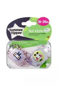 Tommee Tippee Fun Style Smoczek uspokajajcy 18-36m Girl 2 szt.