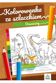 Kolorowanka ze szlaczkiem Dinozaury