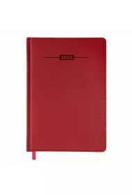 Easy Stationery Kalendarz ksikowy 2025 A5 czerwony EASY