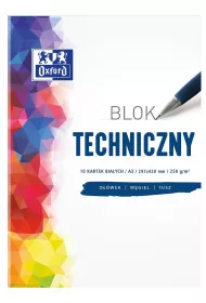Oxford Blok techniczny A3 bia�y 10 kartek