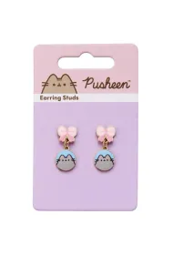 Pusheen Kolczyki z kokardk�