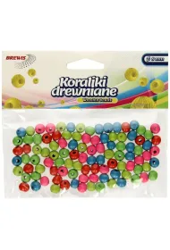 Koraliki drewniane 8 mm neonowe Brewis