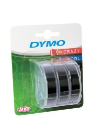 Ta�ma Dymo 3D 9mm x 3m czarna 3 sztuki blister s0847730