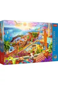 Puzzle 1000 Z wizyt na Santorini TREFL