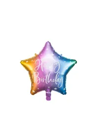 PartyDeco Balon foliowy Happy Birthday 40cm