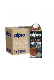 Alpro Plant Protein Napj sojowy wysokobiakowy o smaku czekoladowym Zgrzewka 8 x 750 ml