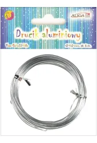 Aliga Drucik aluminiowy srebrny 1.25 mm x 5 m 5 m