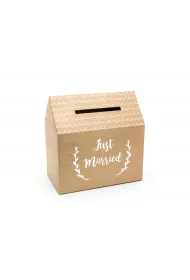 PartyDeco Pude�ko na koperty Just Married 30x30.5x16.5 cm