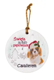 Kukartka Zawieszka ceramiczna Bo�e Narodzenie Cavalier