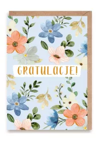 Cardie Kartka okoliczno�ciowa Gratulacje kwiaty