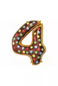 Godan Balon foliowy cyfra 4, ciasteczko 78 cm