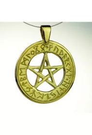 Sotis Pentagram runiczny Ag925 + Au 24kar, 5,1g