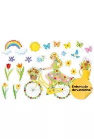 LearnHow Dekoracja wiosenna - Pani Wiosna na rowerze 20el