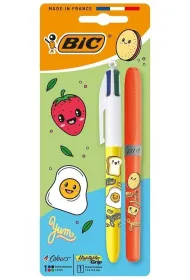 D�ugopis 4 Colors Kawaii mix+zakre�lacz orange BIC