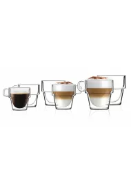 Vialli Design Komplet szklanek z podwjn ciank Senso 27466 2 x 150 ml + 2 x 280 ml + 2 x 350 ml