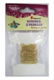 Titanum Sznurek koralik�w 2mm/2,5m.z�ote 16199D *