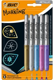 Bic Marker Marking Metallic Ink 5 szt.
