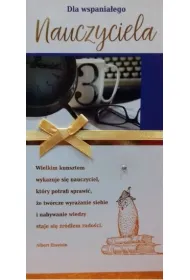 Karnet DL dla wspania�ego nauczyciela