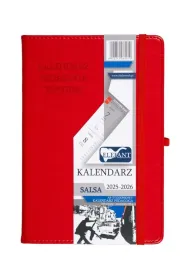 Kalendarz pedagoga 2025/26 A5 tyg Salsa czerwony