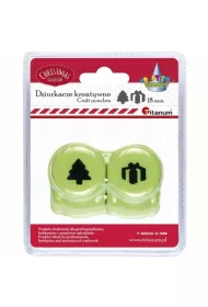 Titanum Zestaw dziurkaczy Choinka i Prezent 18 mm