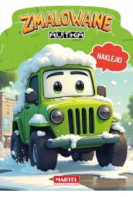 Zmalowane autka. Kolorowanka z naklejkami