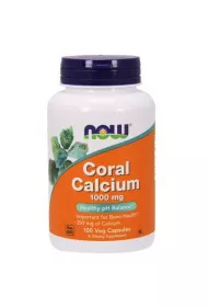 Now Foods Wapno Koralowe (Coral Calcium) - Wapno z Koralowca 1000 mg Suplement diety 100 kaps.