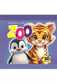 Kolorowanka 140x140 Zoo niebieska 20 obrazkw
