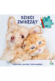 Ksi��eczka z puzzlami Dzieci zwierz�t