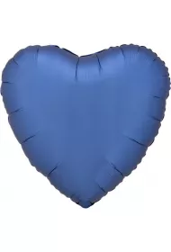 Amscan Balon foliowy Lustre Azure niebieski serce 43cm